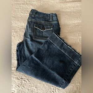 Ann Taylor Dark Blue wide leg crop